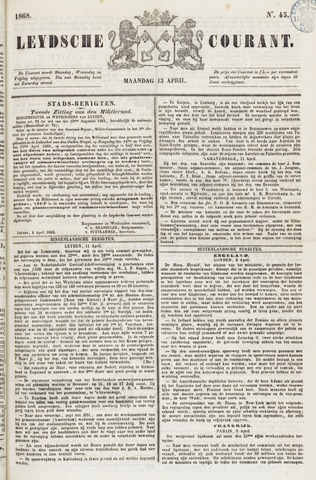 Leydse Courant 1868-04-13