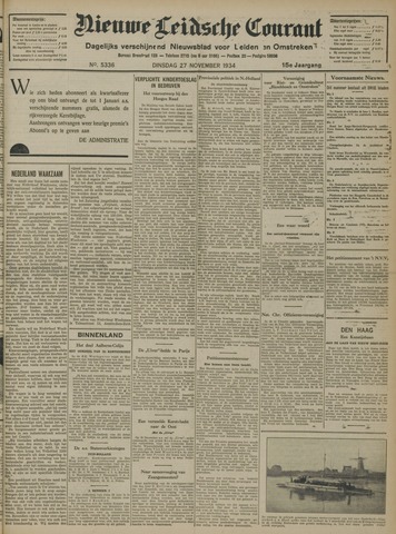Nieuwe Leidsche Courant 1934-11-27