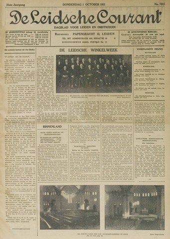 Leidsche Courant 1931-10-01