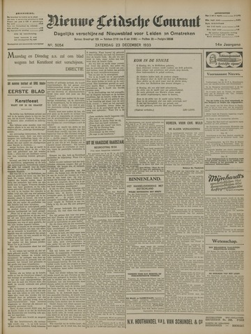 Nieuwe Leidsche Courant 1933-12-23