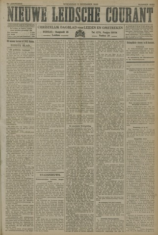 Nieuwe Leidsche Courant 1925-12-09