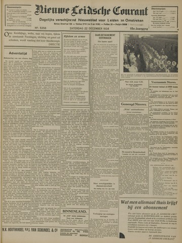 Nieuwe Leidsche Courant 1934-12-22