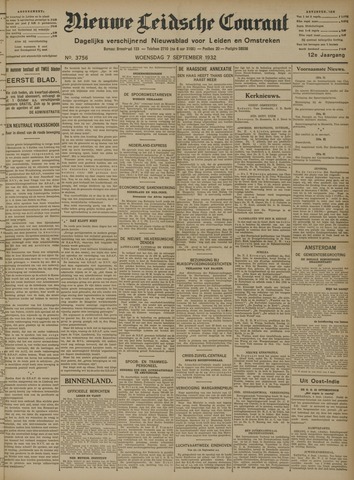 Nieuwe Leidsche Courant 1932-09-07