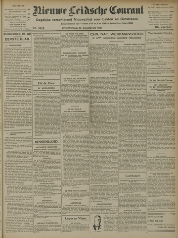 Nieuwe Leidsche Courant 1931-08-13