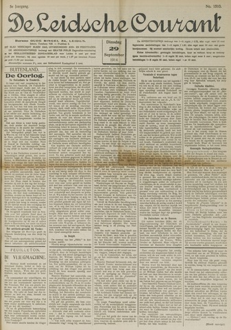 Leidsche Courant 1914-09-29