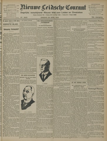 Nieuwe Leidsche Courant 1932-04-26