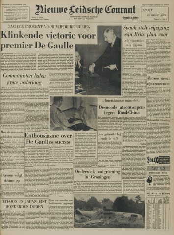Nieuwe Leidsche Courant 1958-09-29