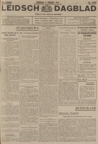 Leidsch Dagblad 1939-02-08