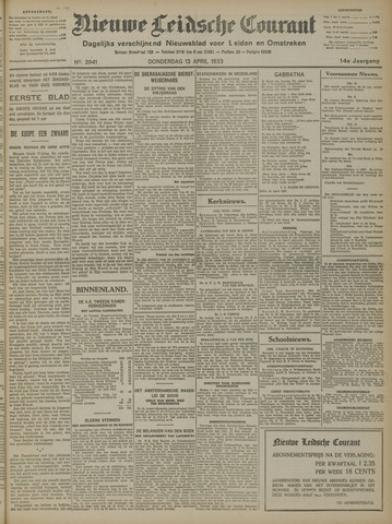 Nieuwe Leidsche Courant 1933-04-13