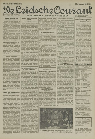 Leidsche Courant 1942-09-25