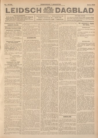 Leidsch Dagblad 1924-08-07
