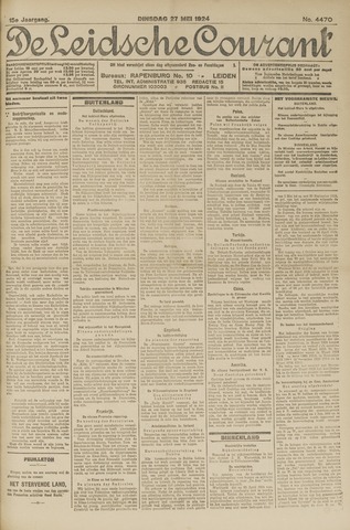 Leidsche Courant 1924-05-27
