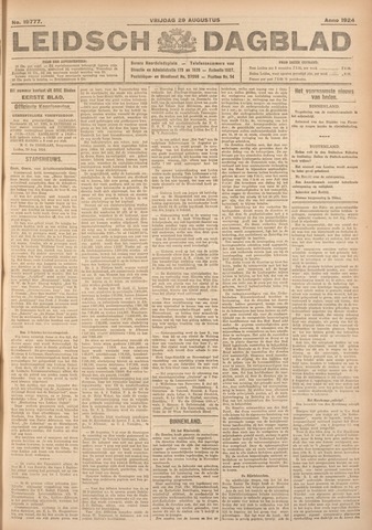 Leidsch Dagblad 1924-08-29