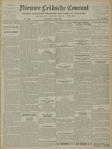 Nieuwe Leidsche Courant 1931-07-04
