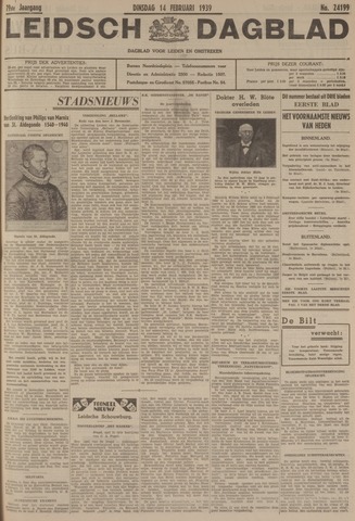 Leidsch Dagblad 1939-02-14