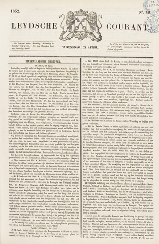 Leydse Courant 1852-04-21