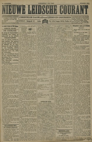 Nieuwe Leidsche Courant 1925-07-01