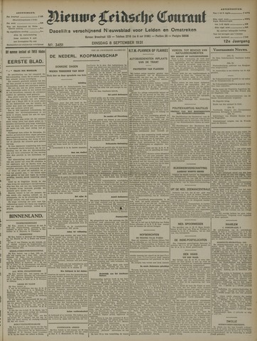 Nieuwe Leidsche Courant 1931-09-08