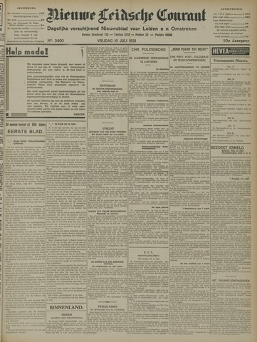 Nieuwe Leidsche Courant 1931-07-10