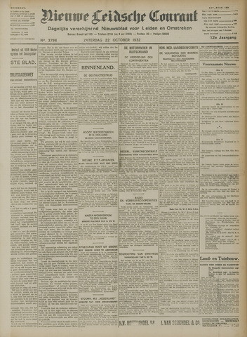 Nieuwe Leidsche Courant 1932-10-22