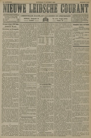 Nieuwe Leidsche Courant 1925-10-17