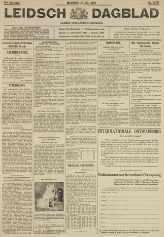 Leidsch Dagblad 1931-07-27