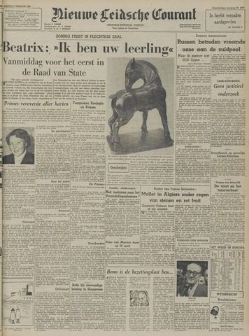 Nieuwe Leidsche Courant 1956-02-07