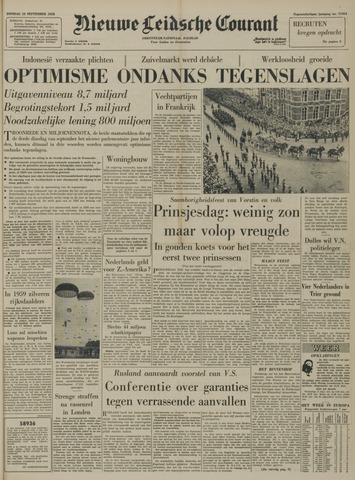 Nieuwe Leidsche Courant 1958-09-16