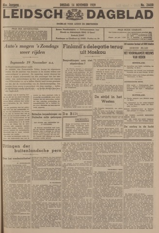 Leidsch Dagblad 1939-11-14