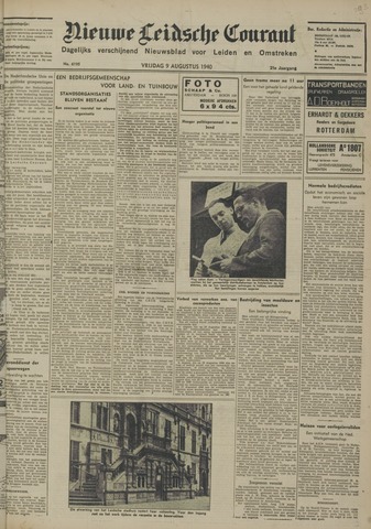 Nieuwe Leidsche Courant 1940-08-09
