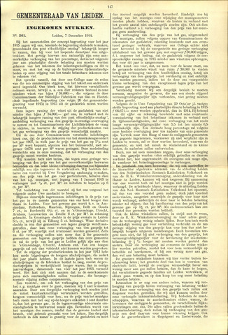 Handelingen van de Raad 1914-12-07