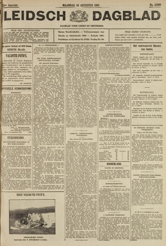 Leidsch Dagblad 1931-08-10