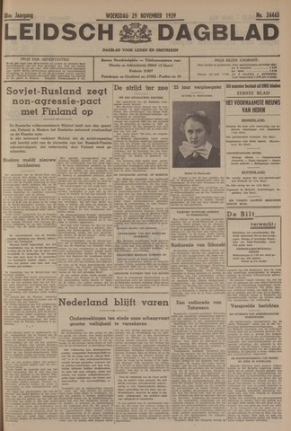 Leidsch Dagblad 1939-11-29