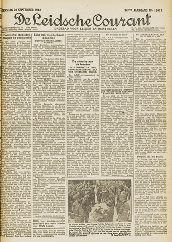 Leidsche Courant 1943-09-29