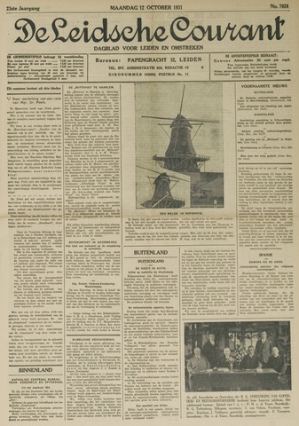 Leidsche Courant 1931-10-12