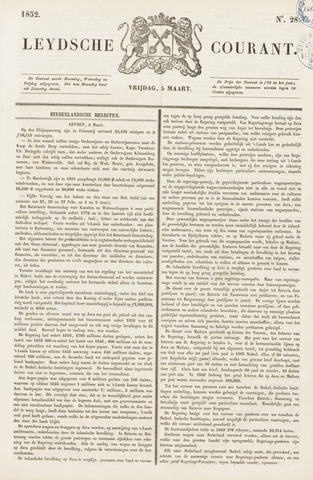 Leydse Courant 1852-03-05