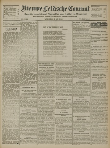 Nieuwe Leidsche Courant 1934-05-09