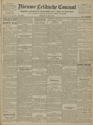 Nieuwe Leidsche Courant 1933-07-14