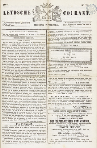 Leydse Courant 1868-02-17