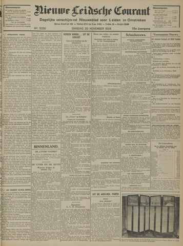 Nieuwe Leidsche Courant 1934-11-20