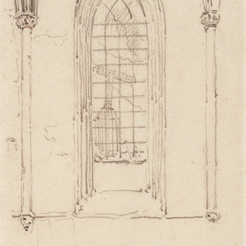 Gotisch raam van een kerk te Amersfoort