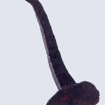 Drie spijkers met platte kop, uit Schoonbroeck, middeleeuwen