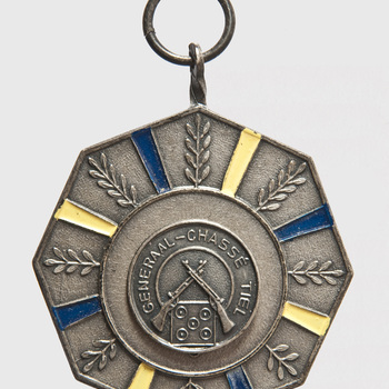 Medaille van metaal uitgegeven door Schietvereniging Generaal Chasse 1965