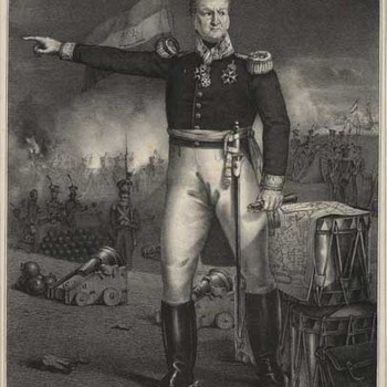 Lithografie, voorstellende portret van generaal Chasse, vervaardigd door H.J. Heerenbrood te Amsterdam, 1830-1833