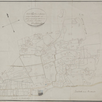 Schetskaart van de landerijen gelegen in de gemeente van Scherpenzeel...