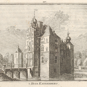 Gravure van kasteel Cannenburch