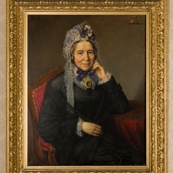 Portret van Charlotta Theodora Maria Alexandrina barones van Oldeneel tot Oldenzeel