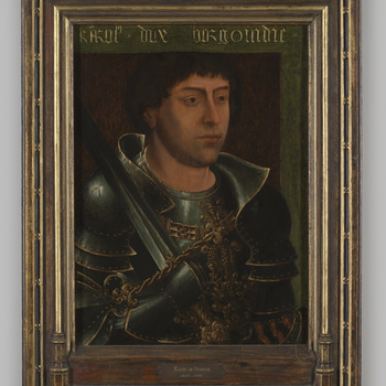Portret "Karel de Stoute", op hout door een Zuid-Nederlands meesters, circa 1430.