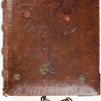 Boek "Necrologium en testamentenboek van het klooster Elten" handschrift op perkament, circa 1453 - 1470, Elten