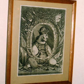 Portret "Frederik IV" op papier
